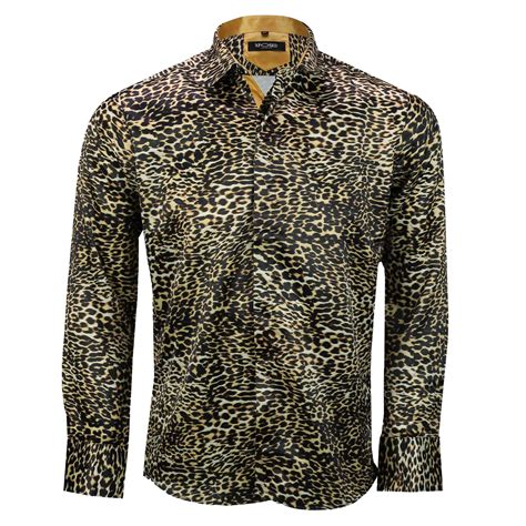 leopard print dress shirt mens